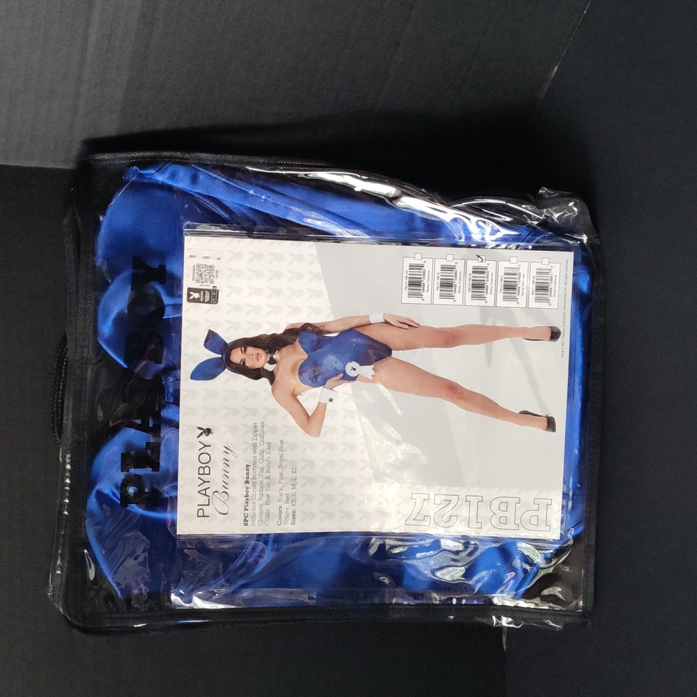 Royal Blue Playboy Bunny Costume - Roma Costume Bunny Outfit - Size Medium